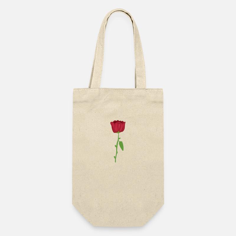rote rose pflanze blume symbol romantisch - Geschenkbeutel für Flaschen - Natur