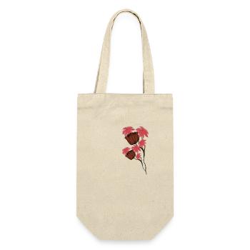 Symbole végétal à motif de fleurs rouges - Sac à bouteille - nature - Devant