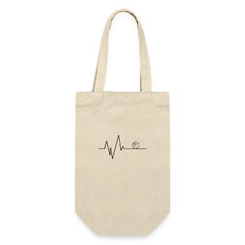 Battement de cœur pour le basketball - Sac à bouteille - nature - Devant