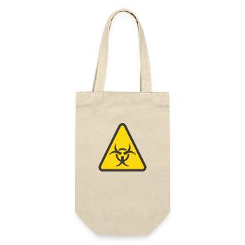 Warning label biohazard yellow - Gift Bag for Bottles - nature - Front