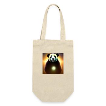 Ein Panda für jedes Herz - Geschenkbeutel für Flaschen - Natur - Vorne