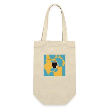 Porträt der Kaffeeliebhaber - Geschenkbeutel für Flaschen - Natur - Vorne