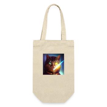 The Universe Cat - Geschenkbeutel für Flaschen - Natur - Vorne