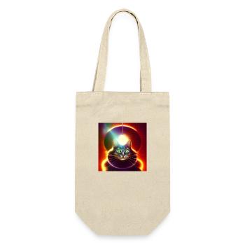 The Universe Cat - Geschenkbeutel für Flaschen - Natur - Vorne