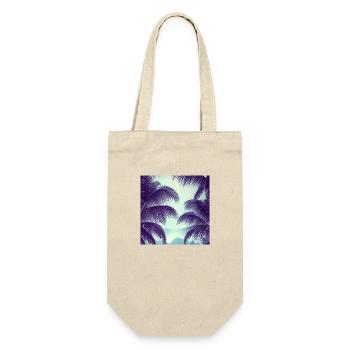 Palmblätter Kunst - Geschenkbeutel für Flaschen - Natur - Vorne