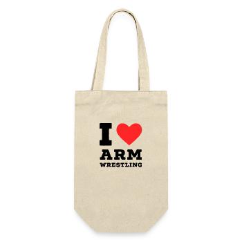 I love arm wrestling - Gift Bag for Bottles - nature - Front