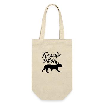 Frenchie Daddy - Geschenkbeutel für Flaschen - Natur - Vorne
