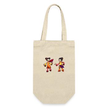 Female Lunar New Year Dancers - Gift Bag for Bottles - nature - Front