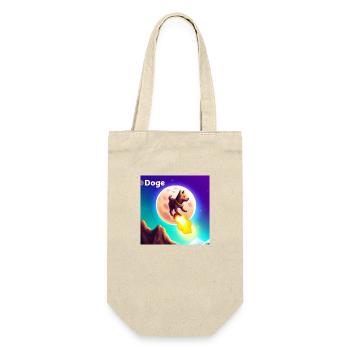doge coin going to the moon - Gift Bag for Bottles - nature - Front