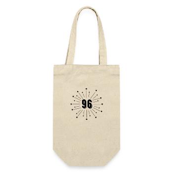 96. Sterngeburtstag - Geschenk 96 Jahre - Geschenkbeutel für Flaschen - Natur - Vorne