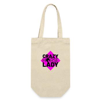 crazy horse lady - Geschenkbeutel für Flaschen - Natur - Vorne