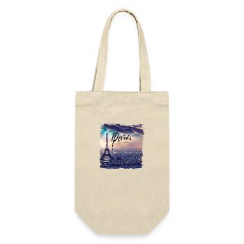 Paris Eiffel Tower Casual Style - Gift Bag for Bottles - nature - Front