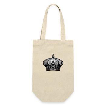 Krone Symbol König und Königin Liebe Art 2 - Geschenkbeutel für Flaschen - Natur - Vorne