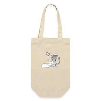 animaux chats chats amour couples - Sac à bouteille - nature - Devant