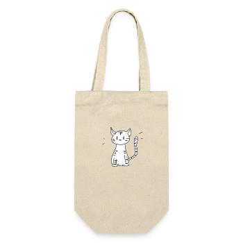Katze Tier Cartoon Haustier - Geschenkbeutel für Flaschen - Natur - Vorne