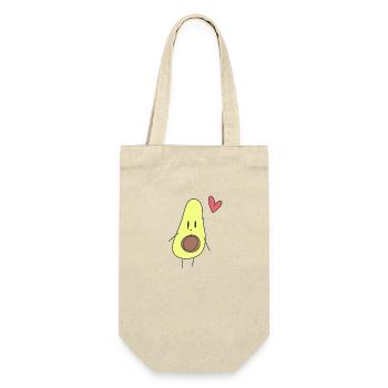 Figurine de coeur de dessin animé d’avocat - Sac à bouteille - nature - Devant