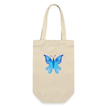 schmetterling blau symbol insekt tier flügel - Geschenkbeutel für Flaschen - Natur - Vorne