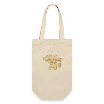 Hund symbol Haustier tier cartoon braun - Geschenkbeutel für Flaschen - Natur - Vorne