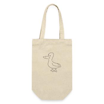 Ente Vogel Tier Symbol cartoon - Geschenkbeutel für Flaschen - Natur - Vorne