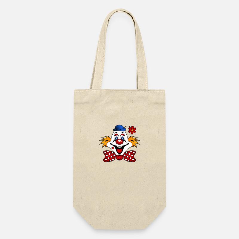 Clown - Geschenkbeutel für Flaschen - Natur