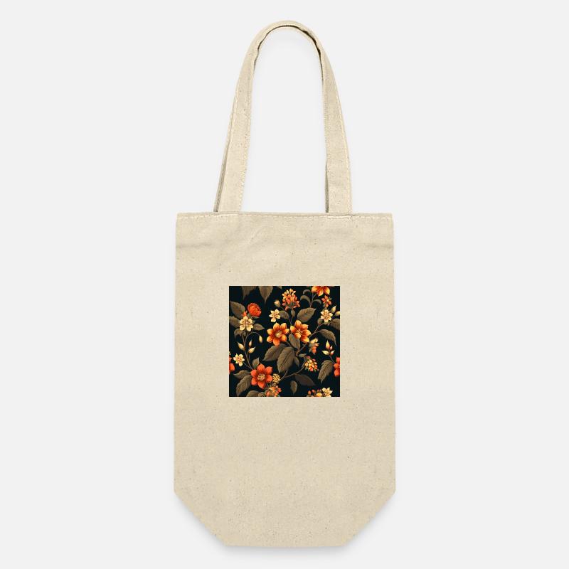 Design floral 23 - Sac à bouteille - nature