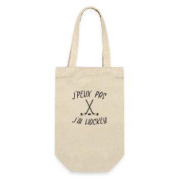 j'peux pas j'ai hockey - Sac à bouteille - nature - Devant