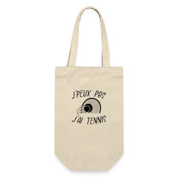 j'peux pas j'ai tennis - Sac à bouteille - nature - Devant
