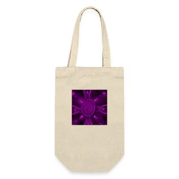 SONNIGES LILA MANDALA - Geschenkbeutel für Flaschen - Natur - Vorne