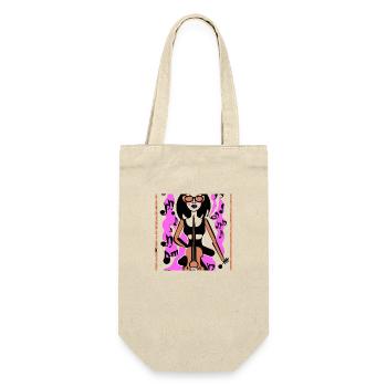 Music Girl - Gift Bag for Bottles - nature - Front