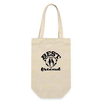 Best Friend - Geschenkbeutel für Flaschen - Natur - Vorne