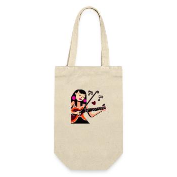 Music Girl - Gift Bag for Bottles - nature - Front