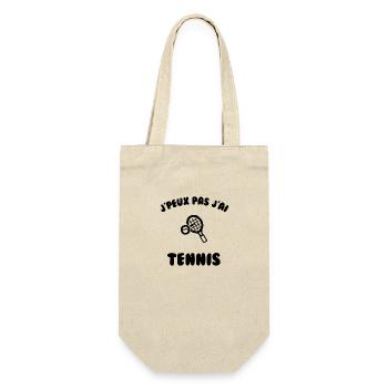 j’peux pas j’ai tennis - Sac à bouteille - nature - Devant