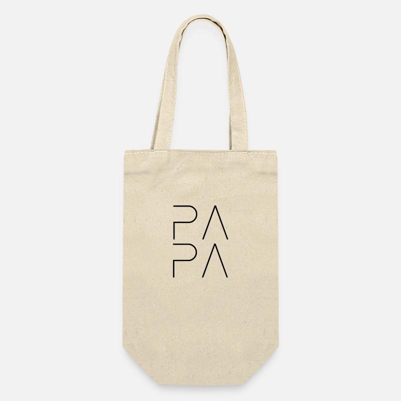 PAPA Logo - Geschenkbeutel für Flaschen - Natur