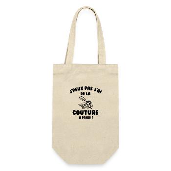 J’peux pas j’ai de la couture à faire - Sac à bouteille - nature - Devant