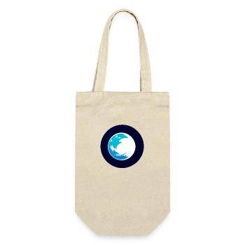 Süße Cartoon Darstellung des Planeten Erde 8 - Geschenkbeutel für Flaschen - Natur - Vorne