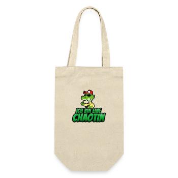 Ich bin eine Chaotin - Geschenkbeutel für Flaschen - Natur - Vorne