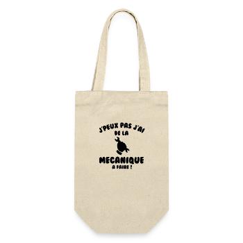 J’peux pas j’ai de la mécanique à faire - Sac à bouteille - nature - Devant