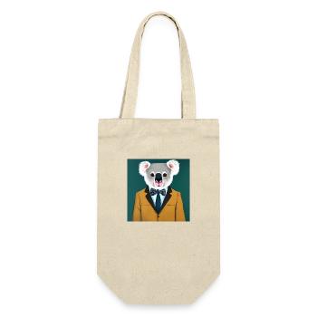 Hipster Animals Funny Design Koala in Suit Fun - Gift Bag for Bottles - nature - Front