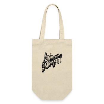 Guitar - Geschenkbeutel für Flaschen - Natur - Vorne