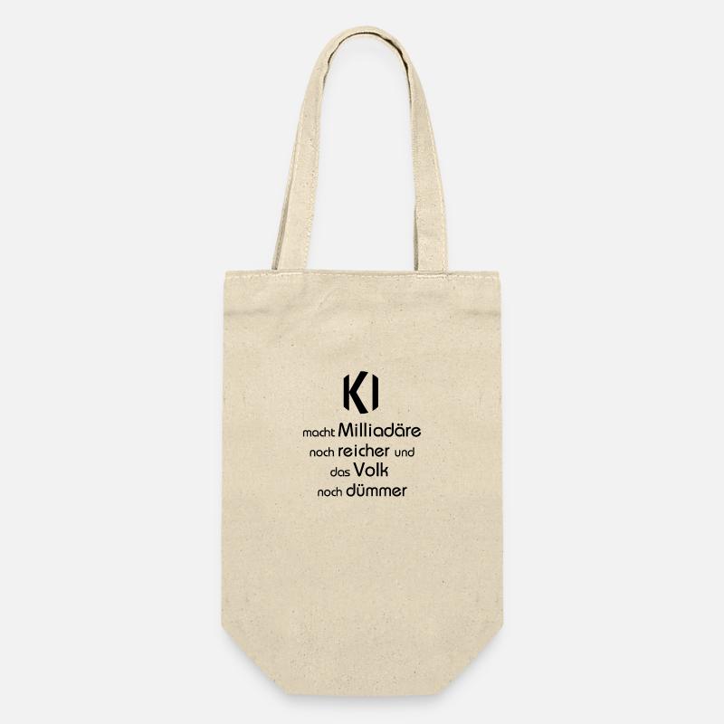 KI Miiliardäre - Geschenkbeutel für Flaschen - Natur