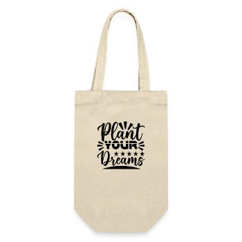 Plant your Dreams - Geschenkbeutel für Flaschen - Natur - Vorne