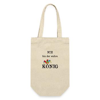der wahre König - Geschenkbeutel für Flaschen - Natur - Vorne