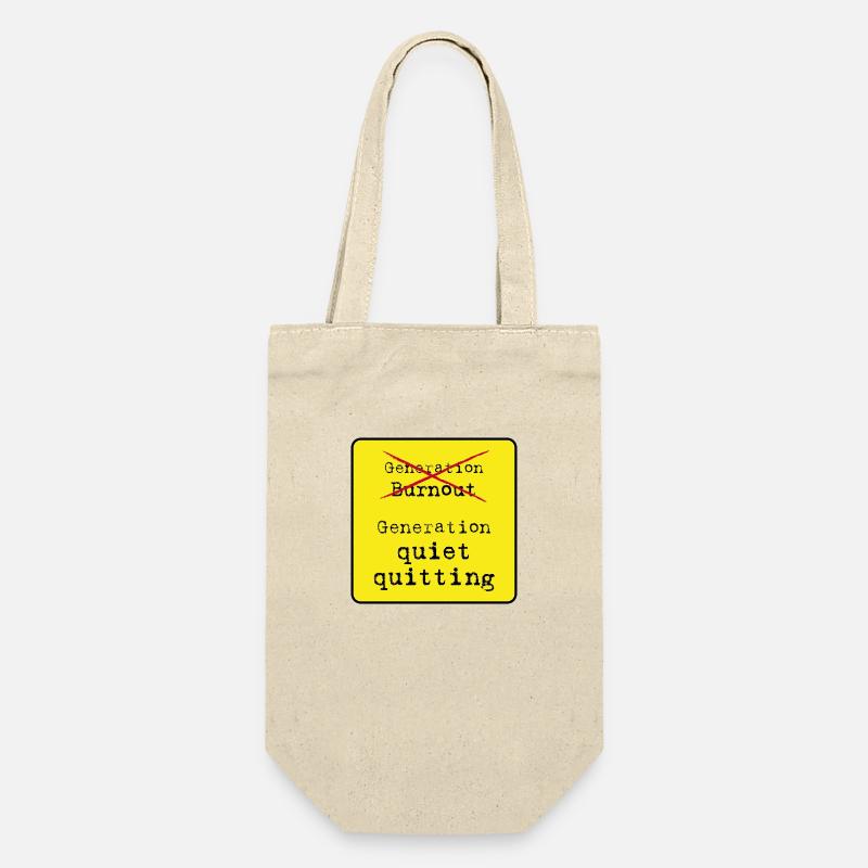 quiet quitting - Geschenkbeutel für Flaschen - Natur
