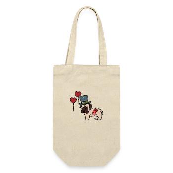 Pug Children School Birthday Gift Dogs - Gift Bag for Bottles - nature - Front