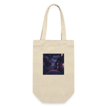 Lofi night - Geschenkbeutel für Flaschen - Natur - Vorne