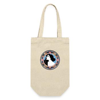 Woman Badge ArtNouvaue 06 01 - Geschenkbeutel für Flaschen - Natur - Vorne