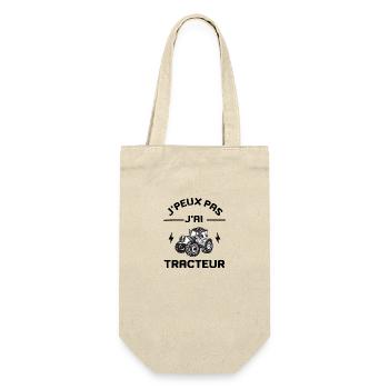 j'peux pas j'ai tracteur - Sac à bouteille - nature - Devant