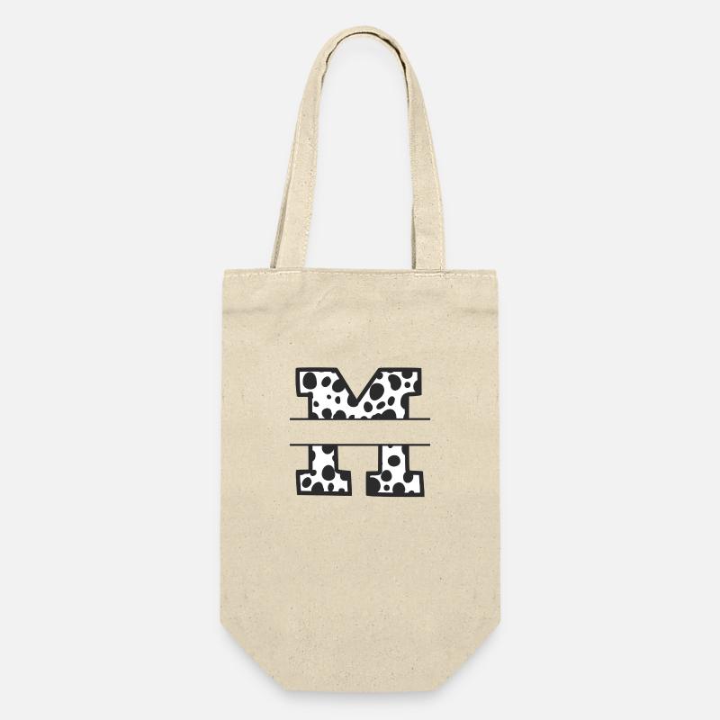 letter m custom cow pattern - Gift Bag for Bottles - nature