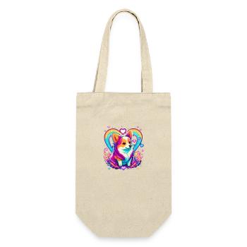 Kawaii corgi néon amour - Sac à bouteille - nature - Devant