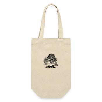 Black sketch of trees - Gift Bag for Bottles - nature - Front